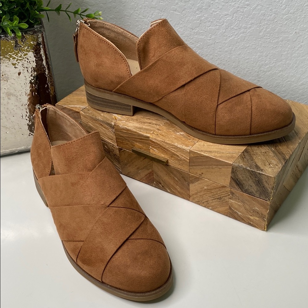 Dr. Scholl's‎ Always Band Slip-on Shooties Chipmunk Brown Fabric Upper Size 6.5